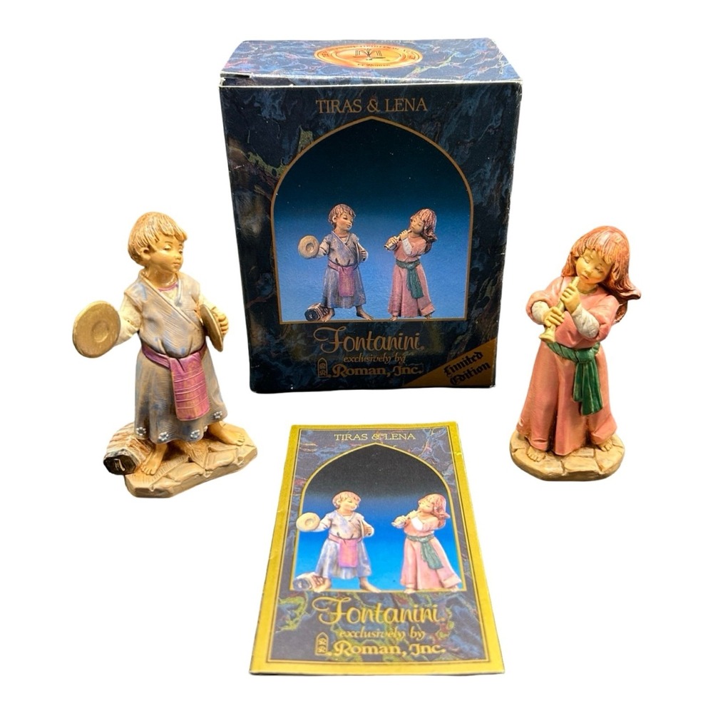 Fontanini Tiras & Lena 8th Annual Limited Edition 1999 Nativity Figurines